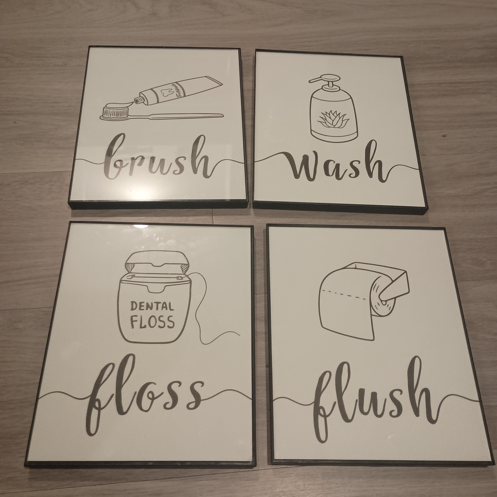 Minimalist Bathroom Wall Art Set